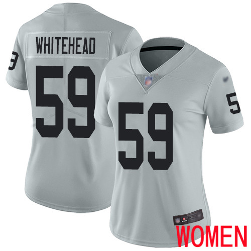 Oakland Raiders Limited Silver Women Tahir Whitehead Jersey NFL Football #59 Inverted Legend Jersey